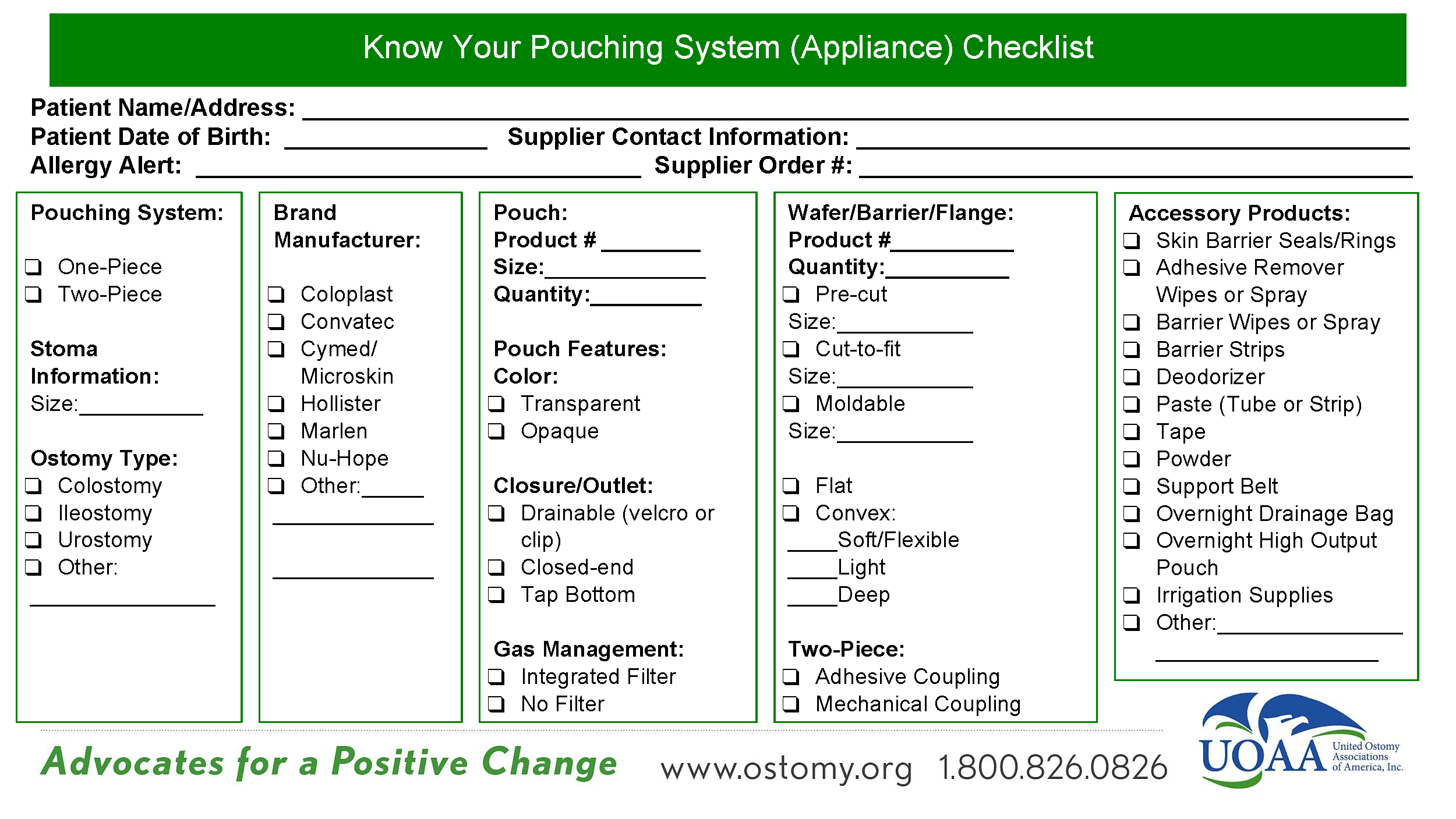 Know Your Ostomy Pouching System Supplies United Ostomy Associations Of America