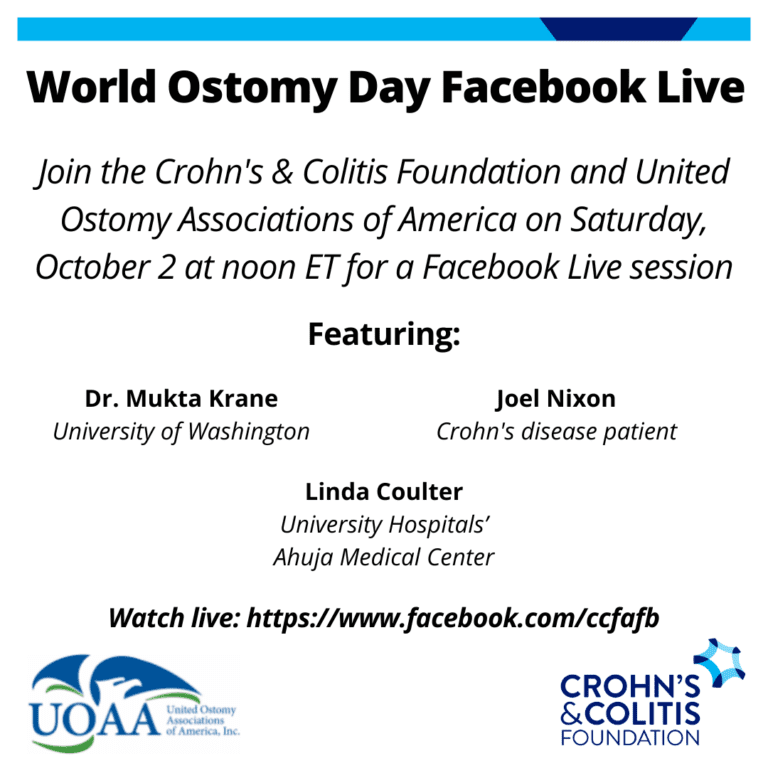 Living with IBD and an Ostomy Facebook Live Chat United Ostomy