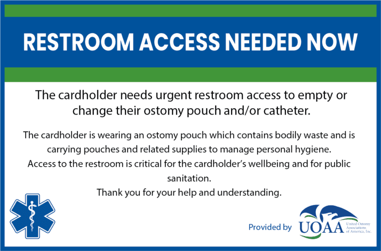 Restroom Access SelfAdvocacy Tools United Ostomy Associations of America