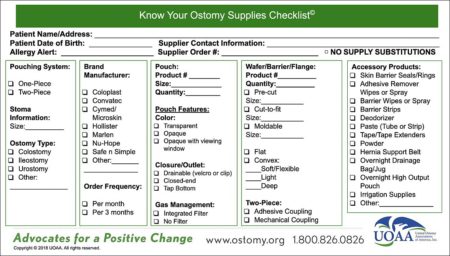 Know Your Ostomy Supplies Checklist