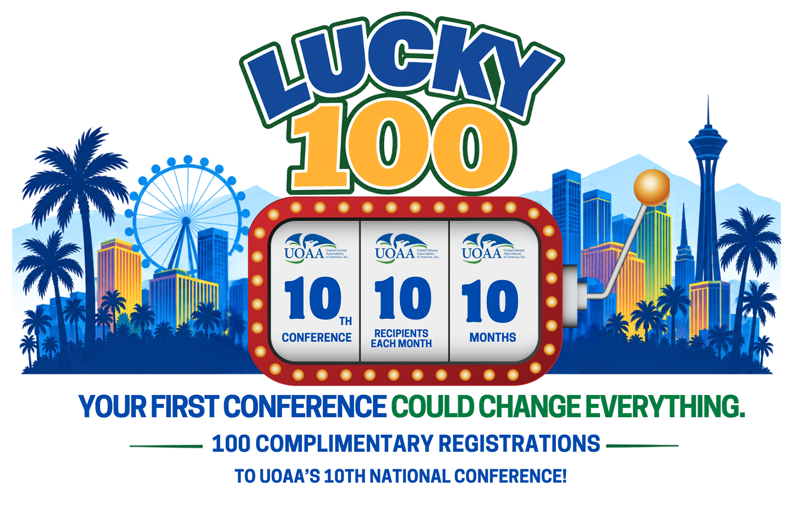 Lucky 100: 100 complimentary registrations to UOAA’s 10th National Conference, with 10 recipients each month for 10 months.